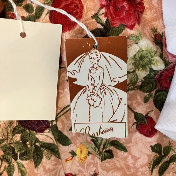 Vintage NWT Barbara Bridals White Floral Embroidered Sweep Wedding Dress Sz 8 - Picture 6 of 15